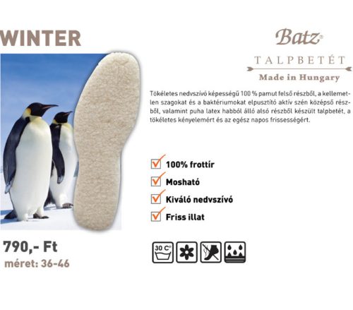 Batz talp betét unisex Talpbetét - 985 Winter